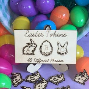 Easter Tokens with Colorful Eggs